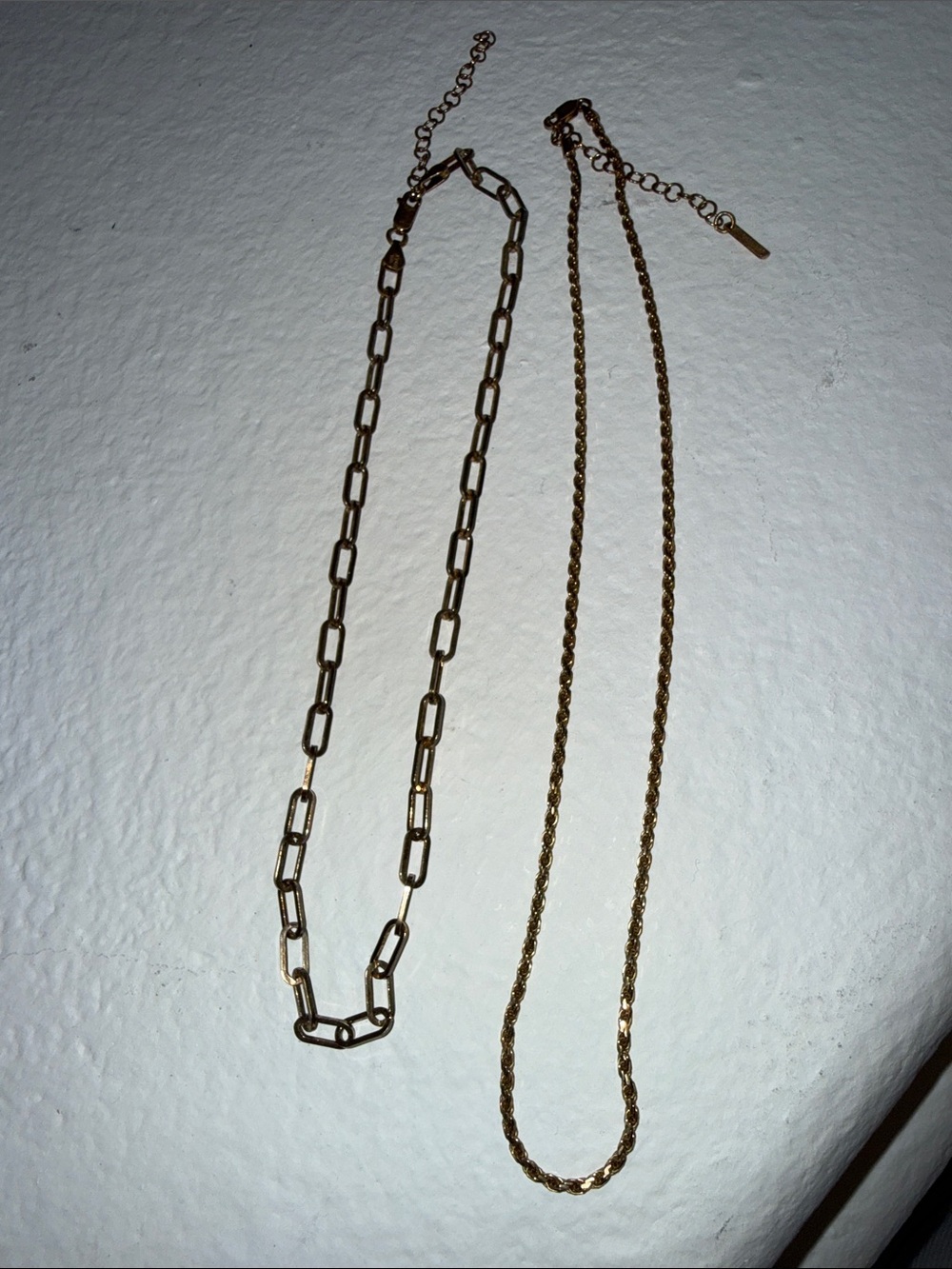 2 Jaxxon Gold Chains Adjustable 16” and 18” - Elegant Link and Rope Set